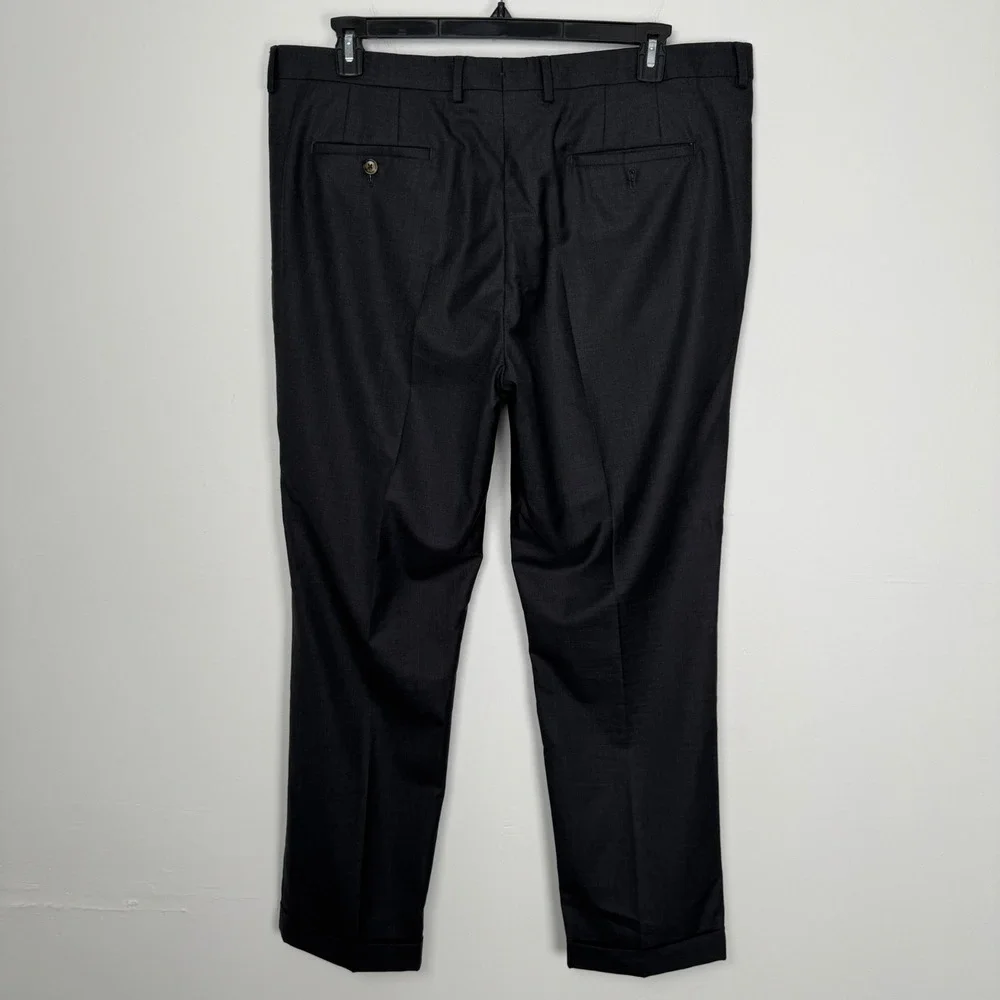 Peter Millar Collection‎ Mens 40 Charcoal Gray 100% Wool Dress Pants Slacks